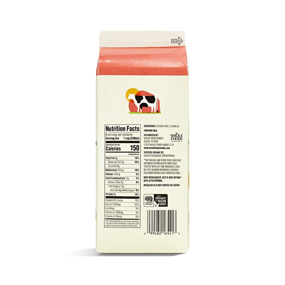 Organic Whole Milk, 64 Fl Oz