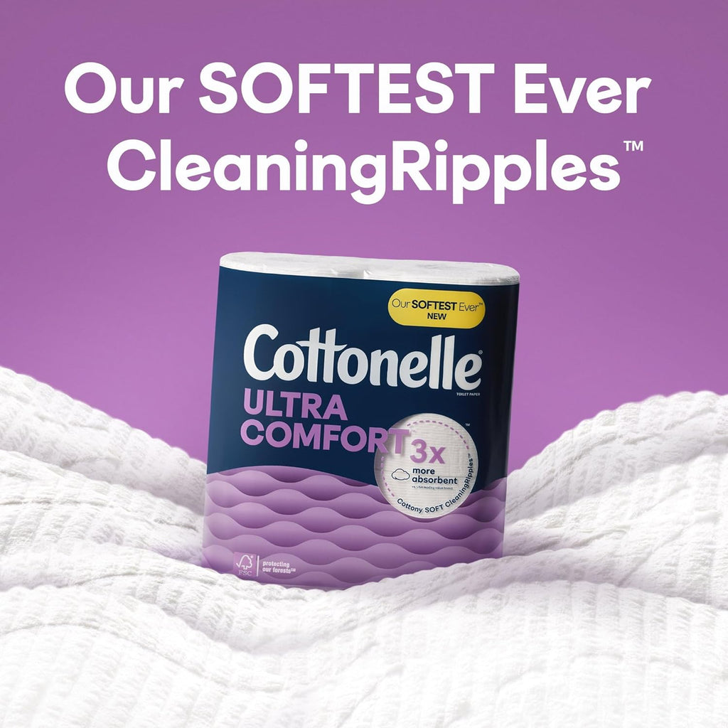 Cottonelle Ultra Comfort Toilet Paper with Cushiony CleaningRipples Texture