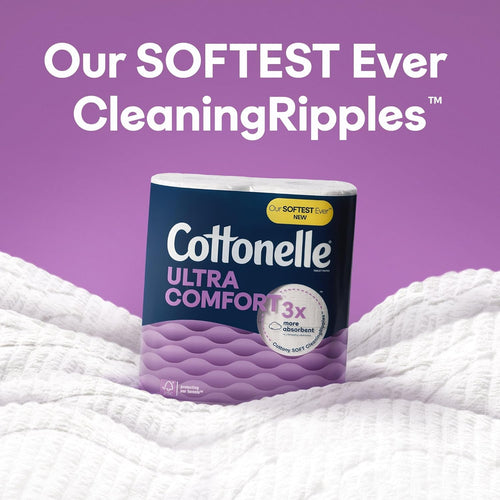 Cottonelle Ultra Comfort Toilet Paper with Cushiony CleaningRipples Texture