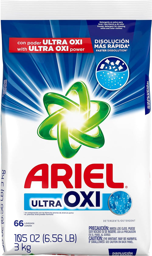 Ariel Ultra Oxi Powder Laundry Detergent, 105 oz, 66 Loads
